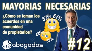 12 ⚠️ Como se toman los acuerdos en una comunidad propietarios 🗳️Mayorías Necesarias  LBS Abogados [upl. by Aniloj]