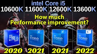 i510600K vs i511600K vs i512600K vs i513600K  How much performance improvement [upl. by Althea]