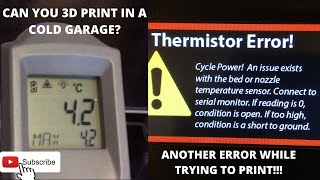 How to 3D print in a cold room without an enclosure Creality Ender 5 Plus Thermistor error Fix [upl. by Malloch]