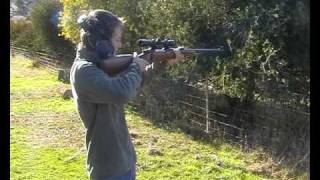 15 year old firing a 375 HampH for the first time [upl. by Aidahs]