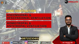 Ascensional and Descensional VentilationHomotropal amp Antitropal VentilationMining Gyan [upl. by Dhiman929]