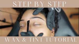 Eyebrow Waxing and Tinting Tutorial [upl. by Laktasic]