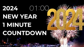 1 Minute 2024 New Years Eve Countdown for Kids 1 Minute Countdown with Beeps and Music [upl. by Dleifrag793]