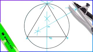 How to draw a circumcircle of an equilateral triangle [upl. by Vasyuta836]