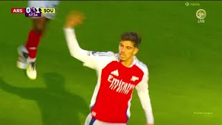 Kai Havertz Goal  Arsenal vs Southampton 01 Highlights  epl 202425 [upl. by Nimzzaj]