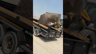 Maxing out the 15300 lbs payload limit on the Southland dump trailer hauling gravel to the site [upl. by Mure988]