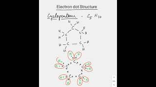 Electron dot Structure of cyclopentane  Class 10th chemistry [upl. by Eibloc]