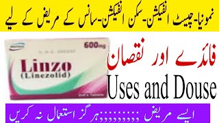 Linzo 600 mg tablet Linezolid tablets IP 600 mg in HindiUrdupowerful antibioticuses and douse [upl. by Heathcote]