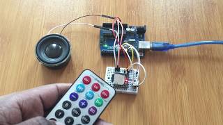 IR REMOTE CONTROLED MP3 PLAYER USING DFPLAYER MINI MODULE AND ARDUINO [upl. by Martreb73]