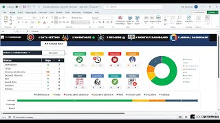 Attendance control in Excel  Attendance Sheet in Excel 🗓️ [upl. by Draner]