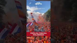 O LARANJA DOMINANDO AS RUAS 🇳🇱 A torcida holandesa está fazendo uma grande festa antes da semifin [upl. by Waldman]