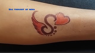 how to make beautiful s letter tattoo design temporary tattoo design [upl. by Daphna744]