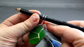 How to WireWrap Beach Glass the Easy Way [upl. by Devinna]