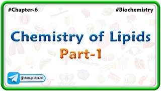 Chapter 6  Lipids  Chemistry Of Lipids Part 1  Hindi [upl. by Aimet505]