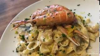 tagliatelle ai gamberi 🦐 con la panna [upl. by Naujad430]