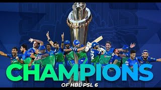 Multan sultan journey to Champions of PSL 6 [upl. by Henryetta192]