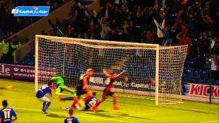 Chesterfield v Huddersfield – League Cup Highlights 20142015 [upl. by Abdu]