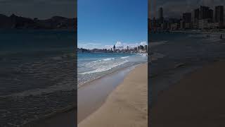 The Beautiful Poniente Beach In Benidorm alicante costablanca spain beachvibes poniente [upl. by Kinghorn345]