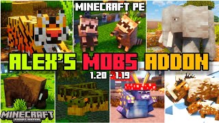 🦝ALEXS MOBS ADDON for MINECRAFT PE 120  119 addons [upl. by Ollayos]