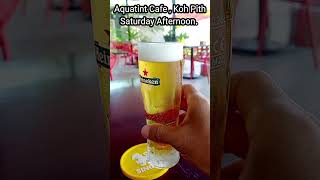 Aquation Cafe in Phnom Penh Saturday Afternoon phnompenh streetfood 토요일은밤이좋아 토요일오후 생맥주한잔 [upl. by Fatma48]