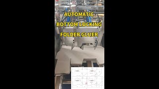 SloveniaAutomatic paperboard bottom locking type folder gluer corrugated cardboard gluer [upl. by Tempa395]