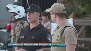 Policiais argentinos ajudam no trabalho da PM [upl. by Oringa99]