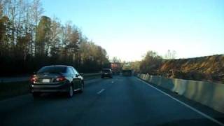 Yadkin River Bridge Interstate 85 Northbound November 2010 [upl. by Geesey]