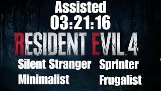 RE4 Remake  NG Assisted w Cat Ears Minimalist Frugalist Silent Stranger Sprinter S Rank Run [upl. by Ress439]