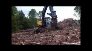 Excavator Ripping Stumps [upl. by Nlocnil969]