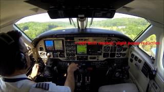 King Air B100 flight  real time cockpit view with ATC [upl. by Llewellyn251]