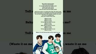 Steve Aoki Waste it on me featBTS lyrics bts btsarmy btssong btssonglyrics [upl. by Merrick]