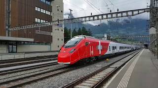 RABe 501 004 quotGirunoquot Stadler Rail EC250 quotSMILEquot in ArthGoldau 030918 [upl. by Pail]