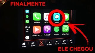 FINALMENTE Waze funcionando no Apple CarPlay  Fiat Argo Drive 13 Manual [upl. by Atnuhs]