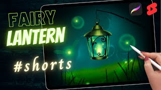 How to Draw a Fairy Lantern with Fireflies  Procreate Tutorial Shorts [upl. by Goto]