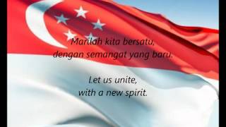 Singaporean National Anthem  quotMajulah Singapuraquot MSEN [upl. by Naeruat]