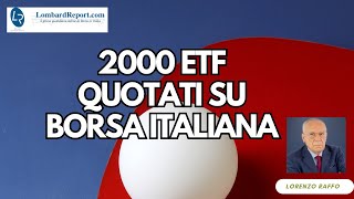 Etf su Borsa Italiana domande e risposte sugli Etf con Lorenzo Raffo [upl. by Parrott]