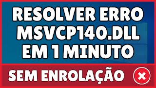 Como Resolver Erro Msvcp140dll 2023 [upl. by Klarrisa]