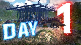 Starting Small Tribes on Ark Ascended  Ark official Ascended PvP E1 Day 1 [upl. by Icul]