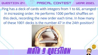 Grade 9 Math  Pascal Contest Question 24  2021 [upl. by Preuss]