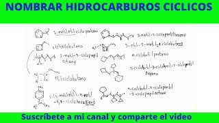 HIDROCARBUROS CÍCLICOS NOMBRAR LOS COMPUESTOS [upl. by Ecyla]