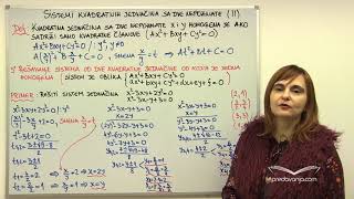 Sistemi kvadratnih jednačina sa dve nepoznate II deo   Matematika II [upl. by Beth202]