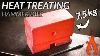 Blacksmithing  Heat treating hammer dies [upl. by Hernardo]