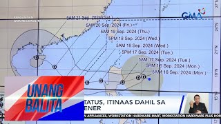 Red alert status itinaas dahil sa Bagyong Gener  Unang Balita [upl. by Eidnil156]