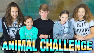 Animal Challenge MattyBRaps amp Haschak Sisters [upl. by Kirst]