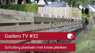 32 Schutting plaatsen van losse planken [upl. by Idel]