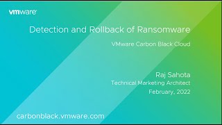 Detection and Rollback of Ransomware with VMware Carbon Black Cloud [upl. by Atirahs799]