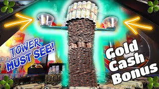 🤑7000 Tower of Quarters With Gold Bars Ready to Dropquot High Limit Coin Pusher ASMR [upl. by Skyla]