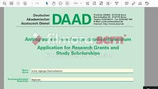 DAAD Scholarship for Development Related Courses EPOS amp Filling DAAD Form [upl. by Rena]