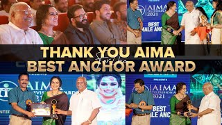 Thank You AIMA Awards For quotThe Best Anchor Awardquot♥️ [upl. by Yror]