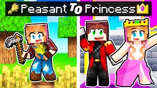 PEASANT To PRINCESS Story In Minecraft [upl. by Aisanahta906]